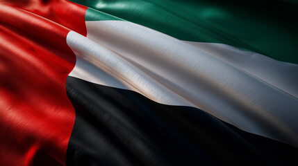 united arab emirates uae flag waving in the wind