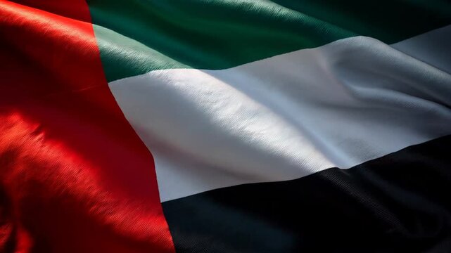 united arab emirates uae flag waving in the wind