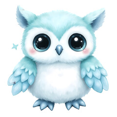 Kawaii Cloud-Shaped Animal Watercolor Clipart &ndash; Pastel Cute Cloud Panda, Bunny, Hedgehog, Owl, Fox, Seal, Kitten, Lamb, Elephant & Penguin &ndash; Soft Fluffy Pastel Creatures PNG