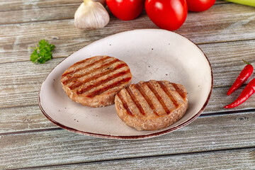 Grilled tuna steak fillet medallion