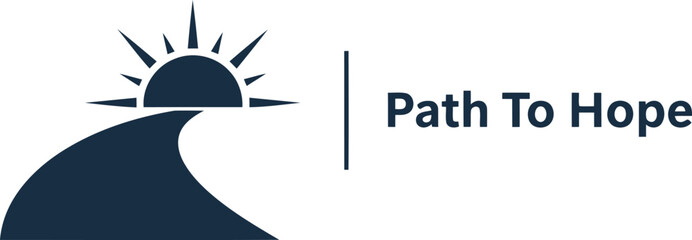 Path to hope inspiring sunrise over winding road symbolizing new beginnings motivation and positive future