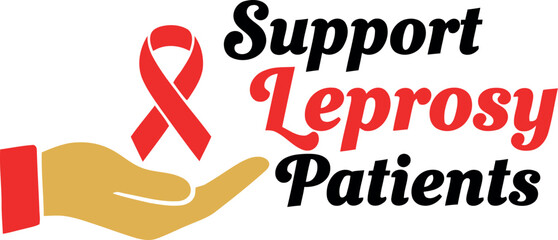 Support leprosy patients red ribbon awareness campaign world leprosy day