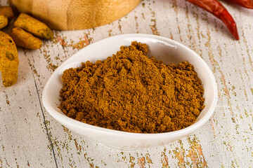 Indian cuisine - curry powder for culinary