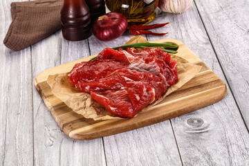 Raw beef meat for cooking