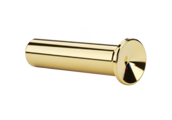 Golden door viewer peephole isolated on transparent background, ideal for home security products, hardware catalogs, architectural designs