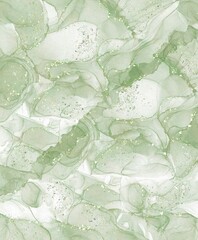 Alcohol ink sage green marble abstract texture watercolor with glitter, can be used for background, wallpaper, poster, card, invitation, brochure design