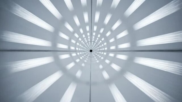 High-speed forward travel through an infinitely long, sterile white tunnel, creating an intense, disorienting motion blur effect on the walls walls, dynamic, background