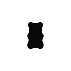 Gummy bear silhouette vector flat illustration design.