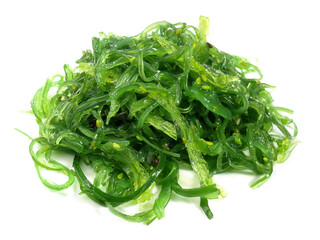 Food and Health - Seaweed Salad - Healthy Nutrition on white Background