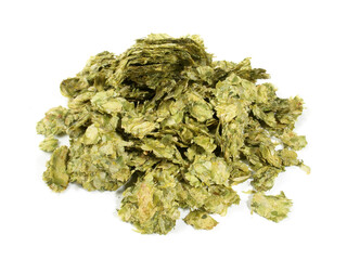 Food and Health - Dried Hop on white Background