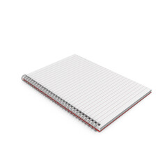 Single ruled spiral notepad with red line