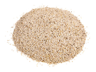 Food and Health - Chia Seeds on white Background