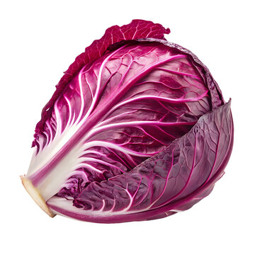 red cabbage ,isolated on transparent png