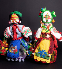 happy easter and motanka doll