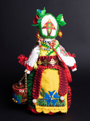 happy easter and motanka doll