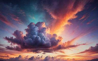Vibrant Cloudscape at Sunset