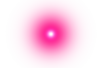 A glowing pink orb with a bright white center against a stark transport background creating contrast