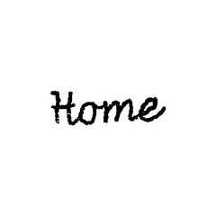 Home text design, home typography logo