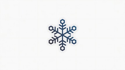 Snowflake created from hexagonal patterns icon set on white background 