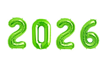 2026 New Year PNG, Balloon Number Design for Celebrations