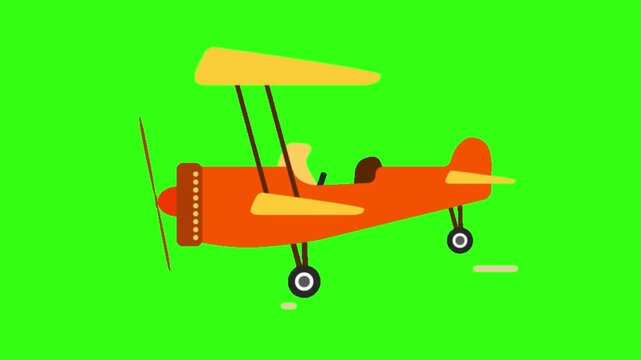 vintage airplane animation
