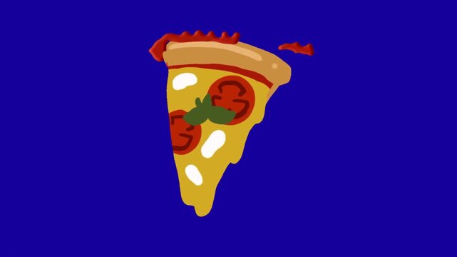 Pizza slice effect animation 