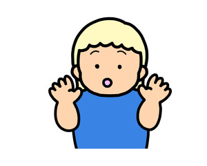 びっくり　金髪の女の子