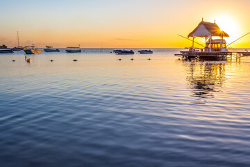 Coucher de soleil à Balaclava, île Maurice 