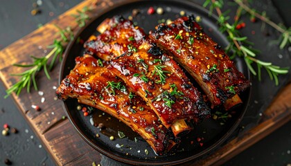 Pyszne żeberka wieprzowe w sosie 