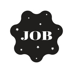 Job sticker vector icon