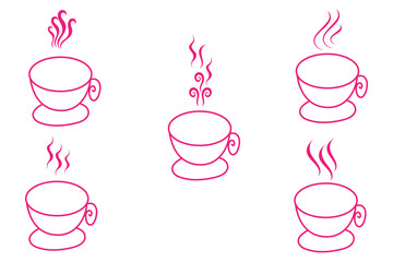 Smoke and Steam Icon Set. Hot Vapor, Smell, and Aroma Symbols. Cooking Fume and Warm Air Vector Collection.
