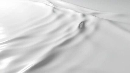 Seamlessly looping abstract motion graphics background featuring a smooth pure white surface with subtle gentle slow moving wave disturbance creating a calming effect backdrop, simple, Seamlessly