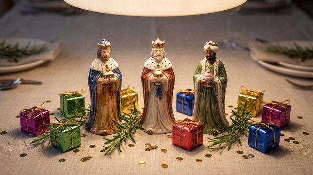 Figuras de los tres reyes magos