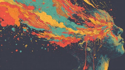 A symbolic illustration showing how persuasive cues impact thought formation.