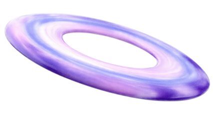 Abstract glowing ring with swirling purple and pink gradients, dotted with sparkles, evoking a sense of fantasy and cosmic wonder. background removed