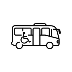 Bus with a wheelchair lift