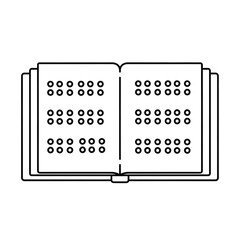 Open book with Braille text
