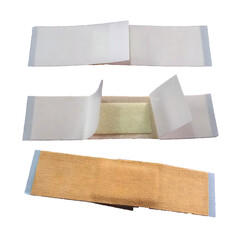 Patch for therapeutic skin application isolated on transparent background