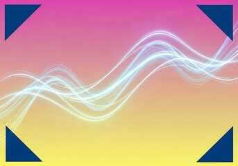 Dynamic abstract backdrop with flowing light trails and geometric corner accents
