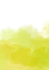 clouds and sun watercolor background yellow