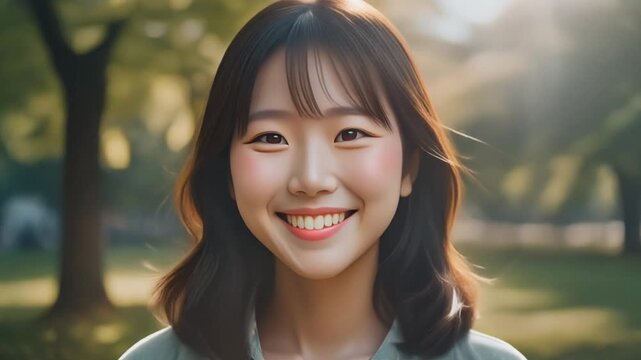 笑顔の女性