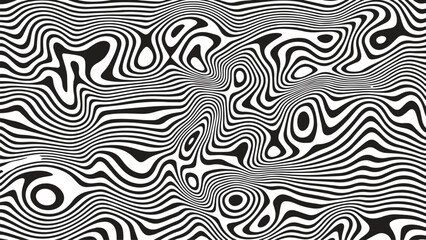 Abstract black and white organic wave pattern