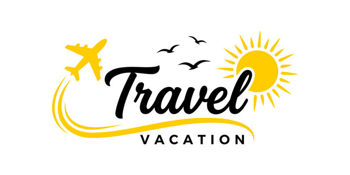 Travel handwritten logo design vector illustration
