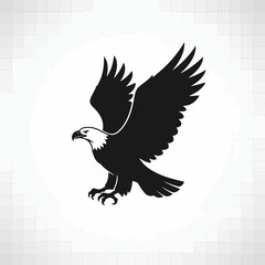 Majestic eagle soars with outstretched wings, symbolizing freedom, power, and American spirit for patriotic designs and branding projects, isolated on white