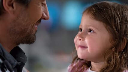 Medical professional and child embrace warmly in healthcare setting