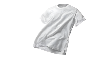  High-Speed Shot of Vibrant T-Shirt Twisting Mid-Air on Transparent Background