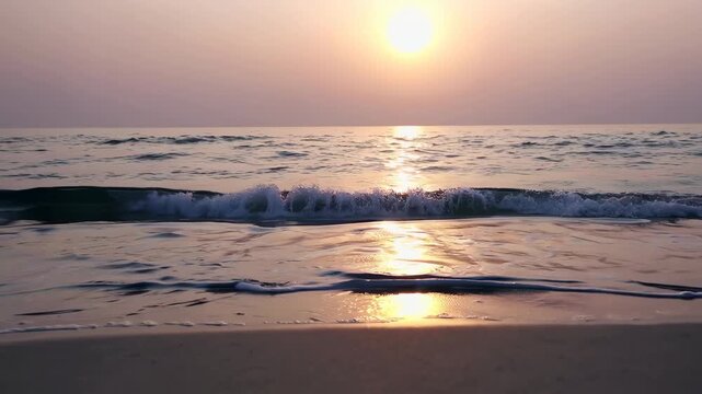 Peaceful Beach with Soft Morning Light