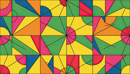 Geometric pattern seamless abstract colorful vibrant modern mosaic retro symmetrical dynamic. Geometric pattern seamless abstract colorful vibrant modern mosaic retro symmetrical dynamic layout