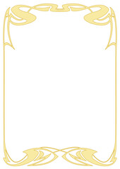 金色風の手描きアールヌーボーフレーム