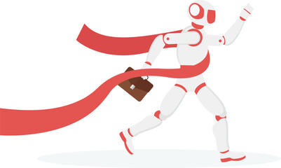 Robots get running victories, AI robots eliminate humans, and intelligent competition.
